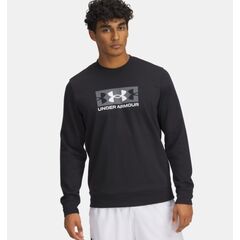 Толстовка Rival Terry Logo Crew Under Armour, цвет Black