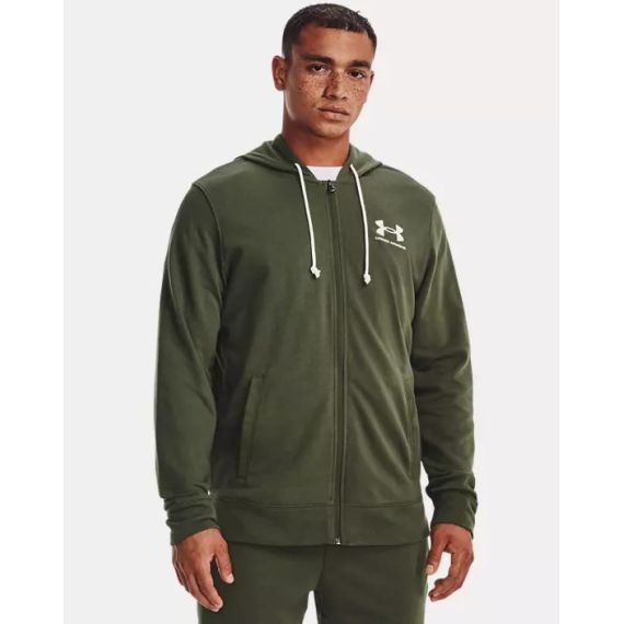 Толстовка Rival Terry LC FZ Under Armour, цвет Green