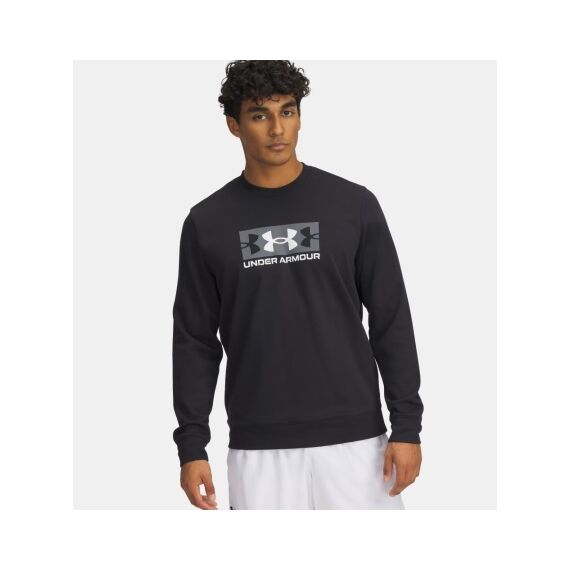 Толстовка Rival Terry Logo Crew Under Armour, цвет Black